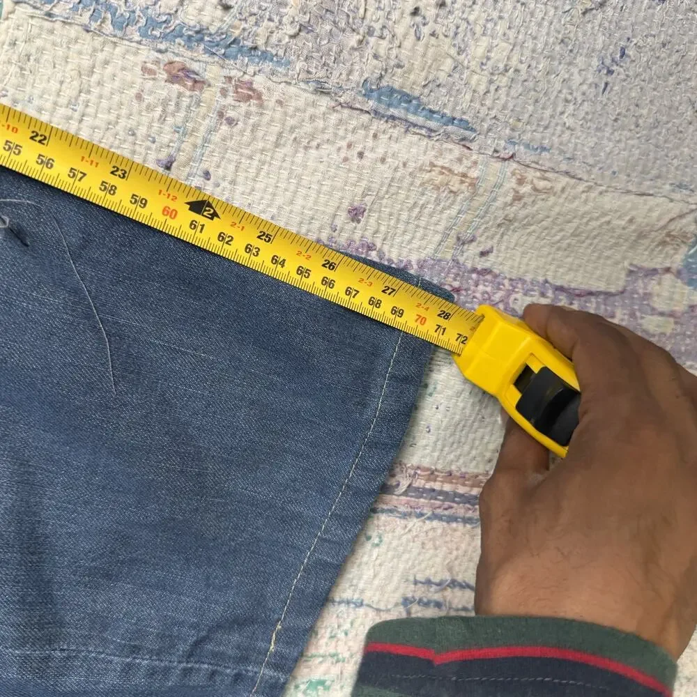 Vintage Levis Engineered Jeans Mens Blue Dark Wash Twisted Hemmed Fits 35x28